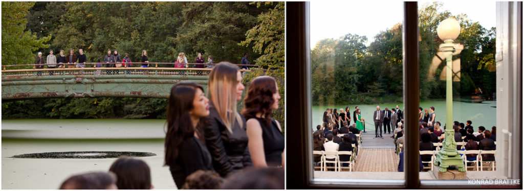 A Park wedding ceremony.