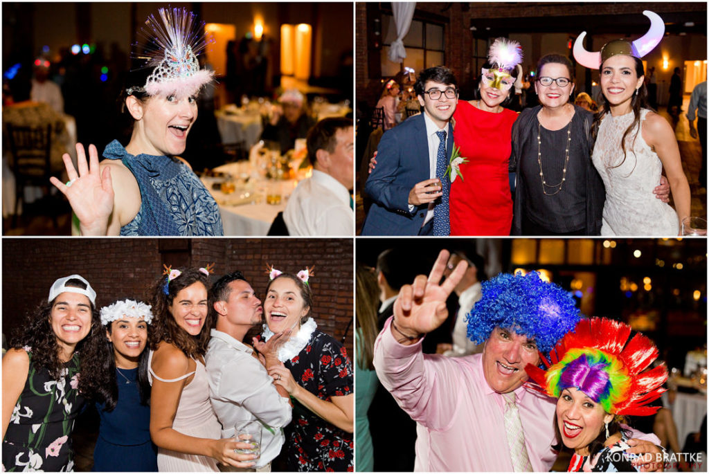 A collage of photos taken at the vibrant and energetic 26 Bridge party venue.