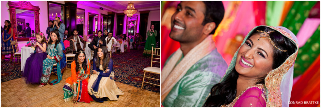 A mehndi ceremony at an Indian wedding.