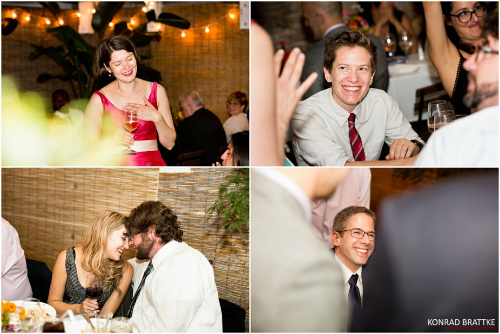 A compilation of the best pictures from a wedding reception.