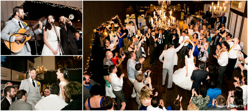 Showcasing a bride and groom gracefully dancing at their reception.