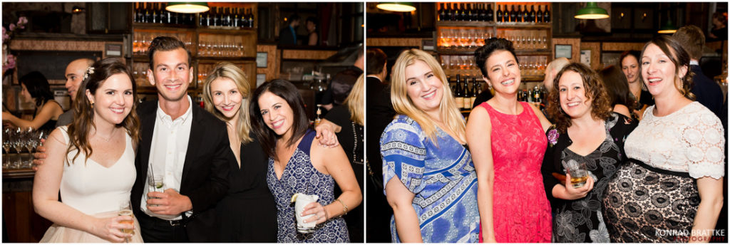 A group of people posing for a photo at Brooklyn Winery.