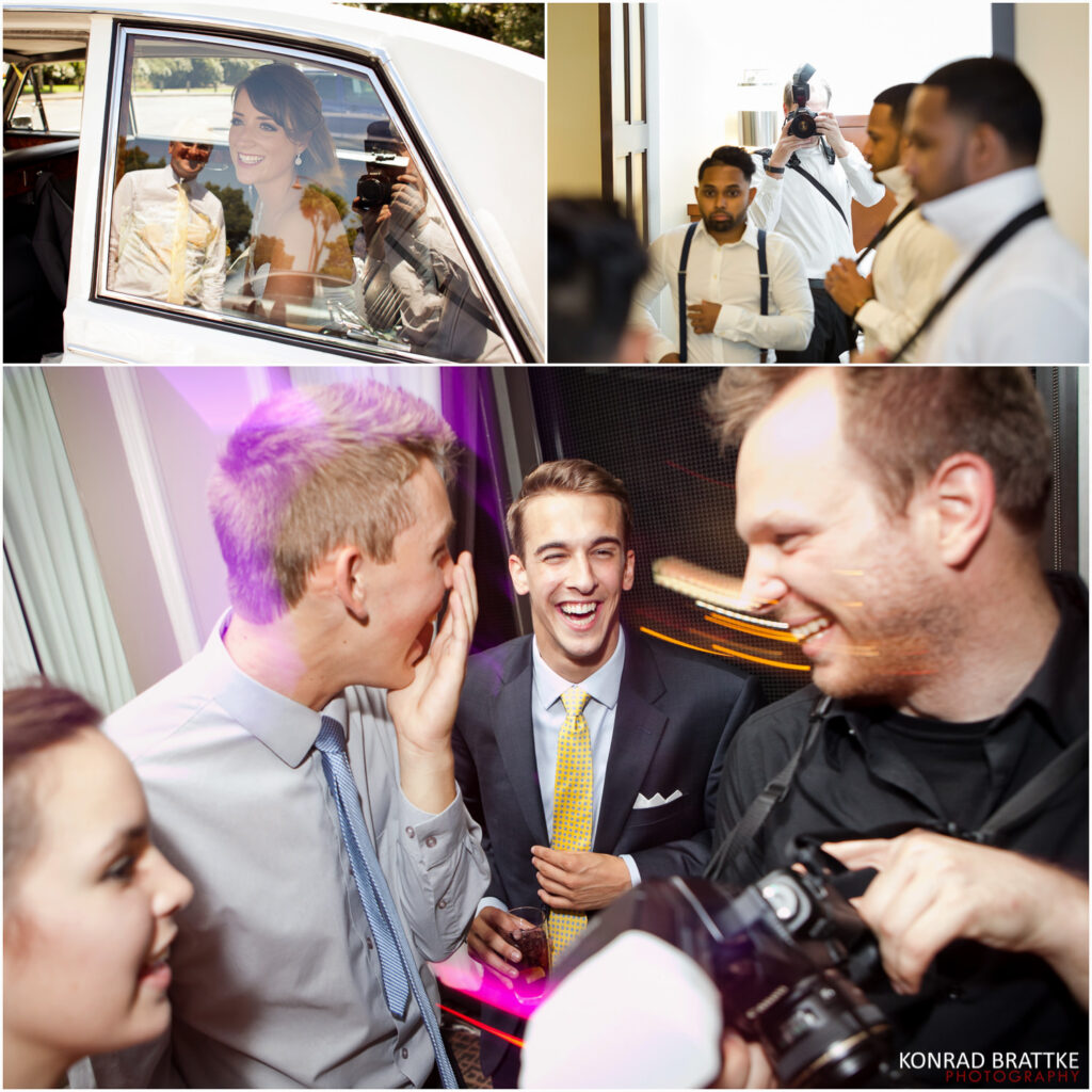 A group of pictures capturing the preparations for a wedding, taken by a skilled Maryland photographer.