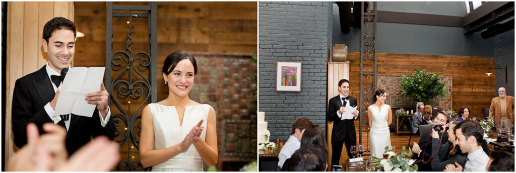 A bride and groom at a wedding ceremony.
