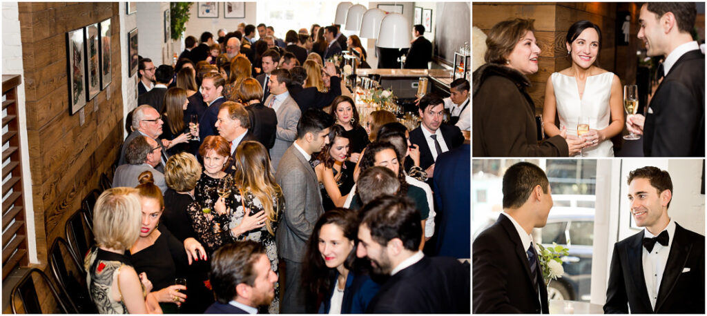 A collage of pictures of people at an event at The Milling Room.
