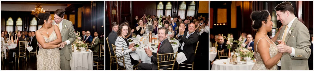A group of people at a dinner table.