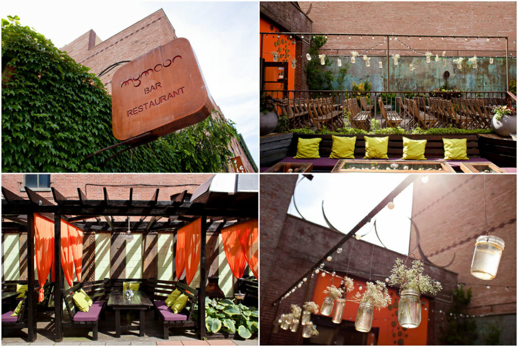 A collage of pictures featuring the restaurant "MyMoon".