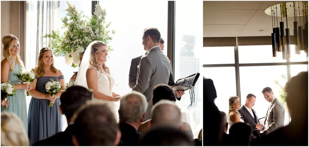 A man and woman in a wedding ceremony.